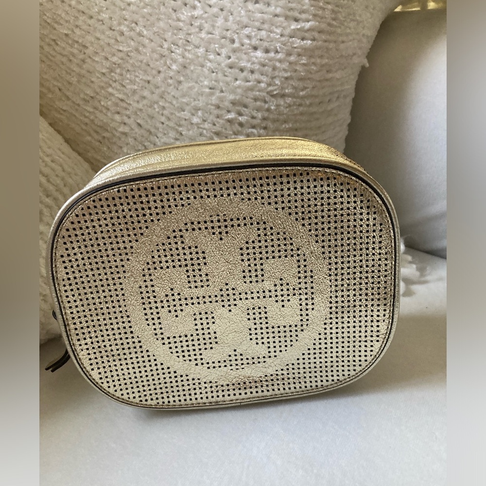 Tory Burch Leather evening/makeup bag